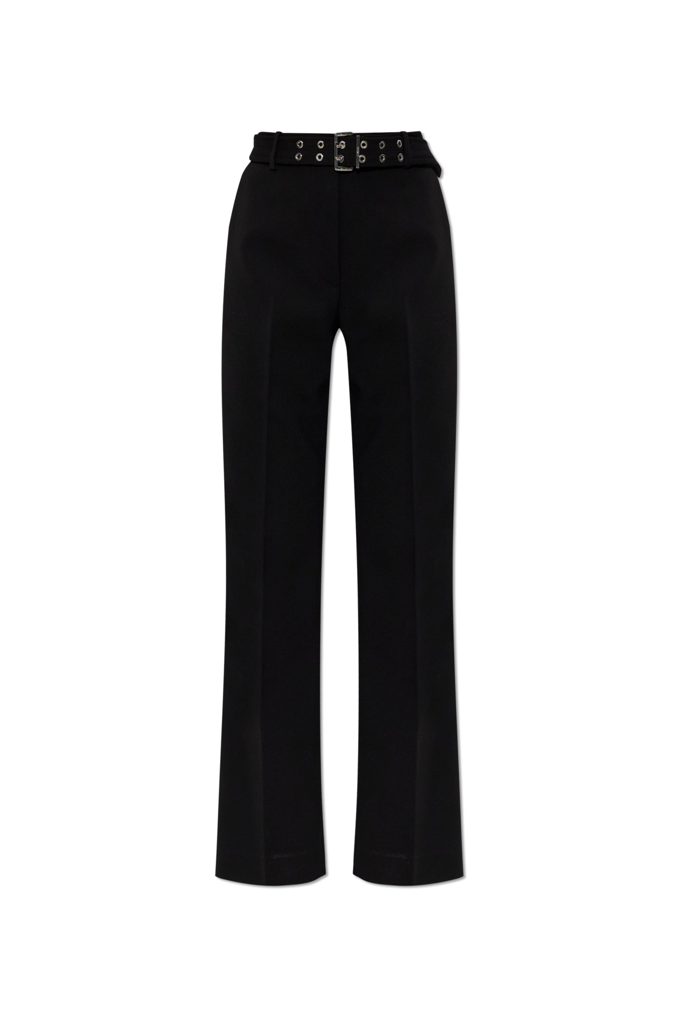 Ganni Creased trousers with belt | Women's | Vitkac